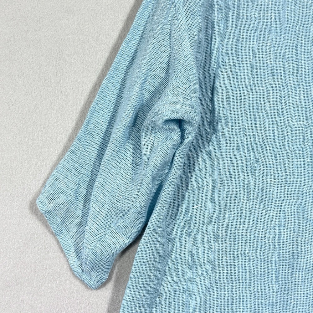 IC By Connie K Top Womens Medium Linen Oversized Artsy Lagenlook Pocket Tunic - Picture 4 of 11